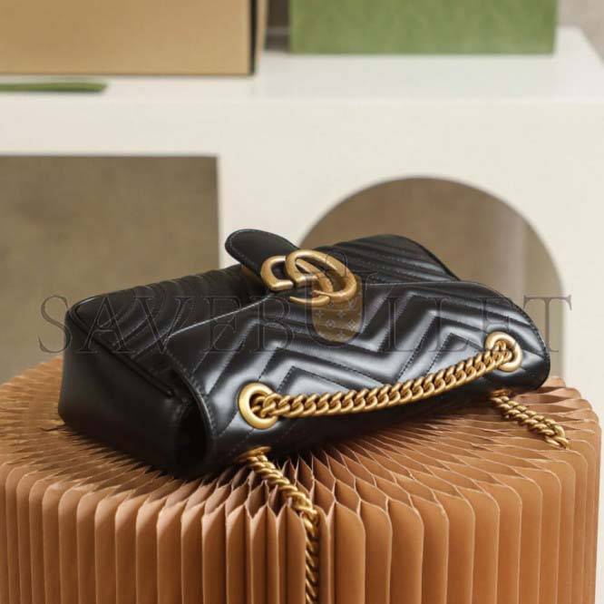 G*u*i marmont small matelasse shoulder bag 443497 (26*14*7cm)